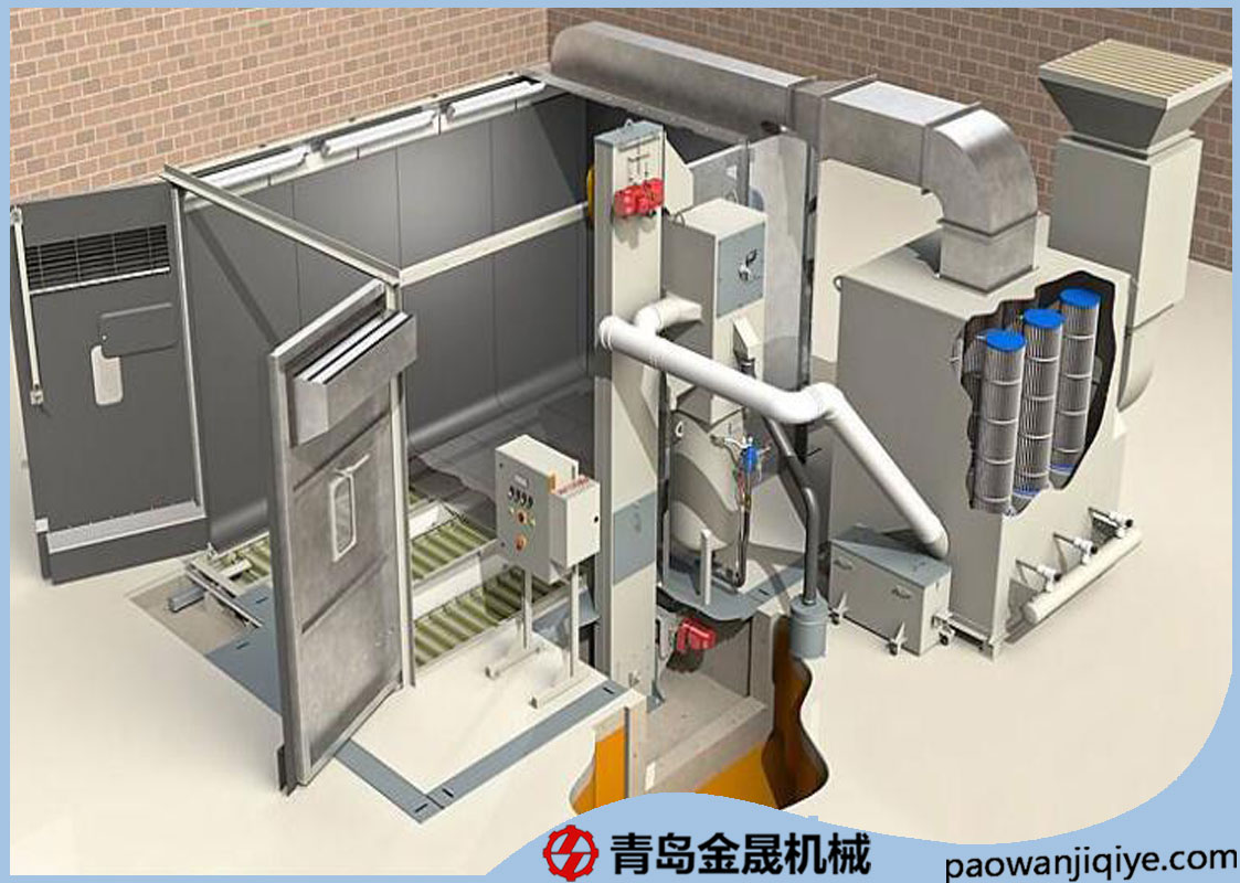 刮板回收噴砂房